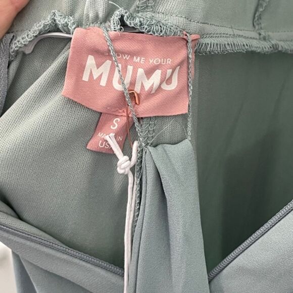 NWT Show Me Your MuMu Jenn V-Neck Sleeveless Bridesmaid Maxi Dress Size Small - Picture 4 of 12